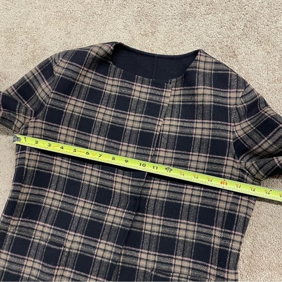 Max Mara Weekend | Plaid Reversible Wool Jacket Navy - Picture 12 of 14